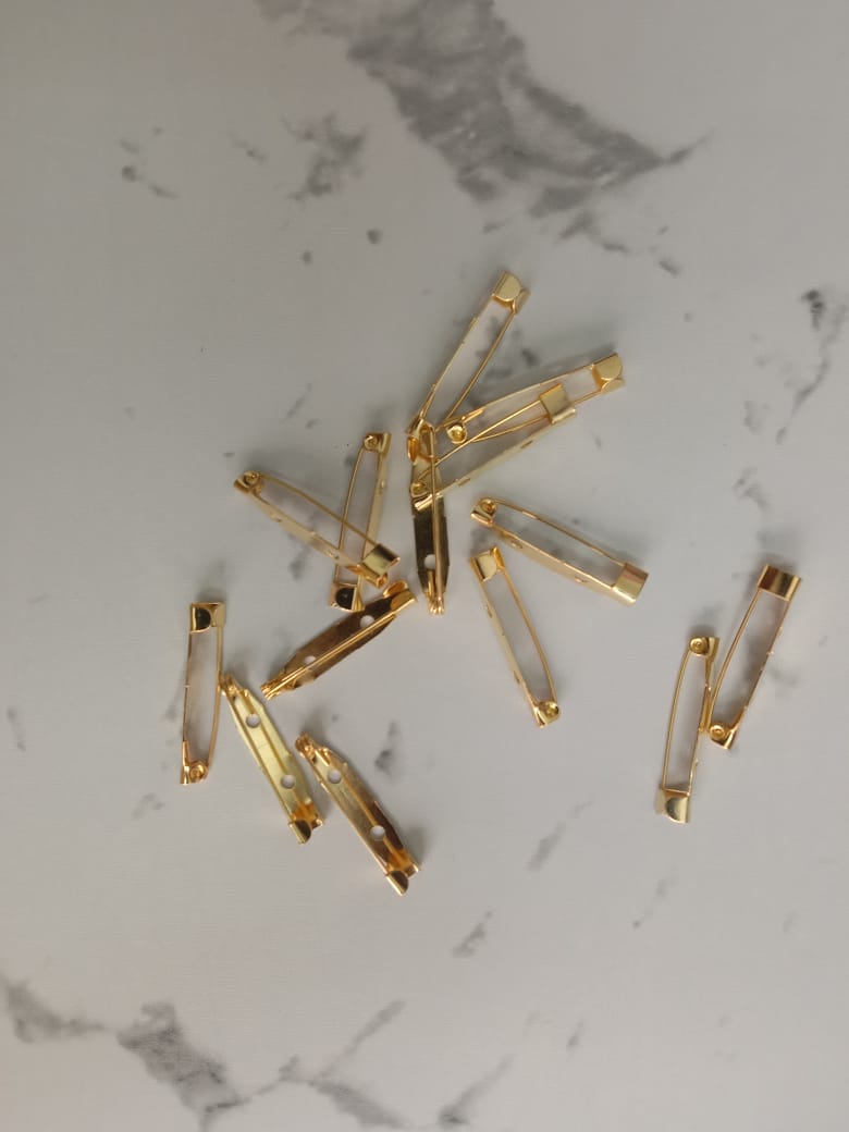 Brooch Pin - Gold & Silver